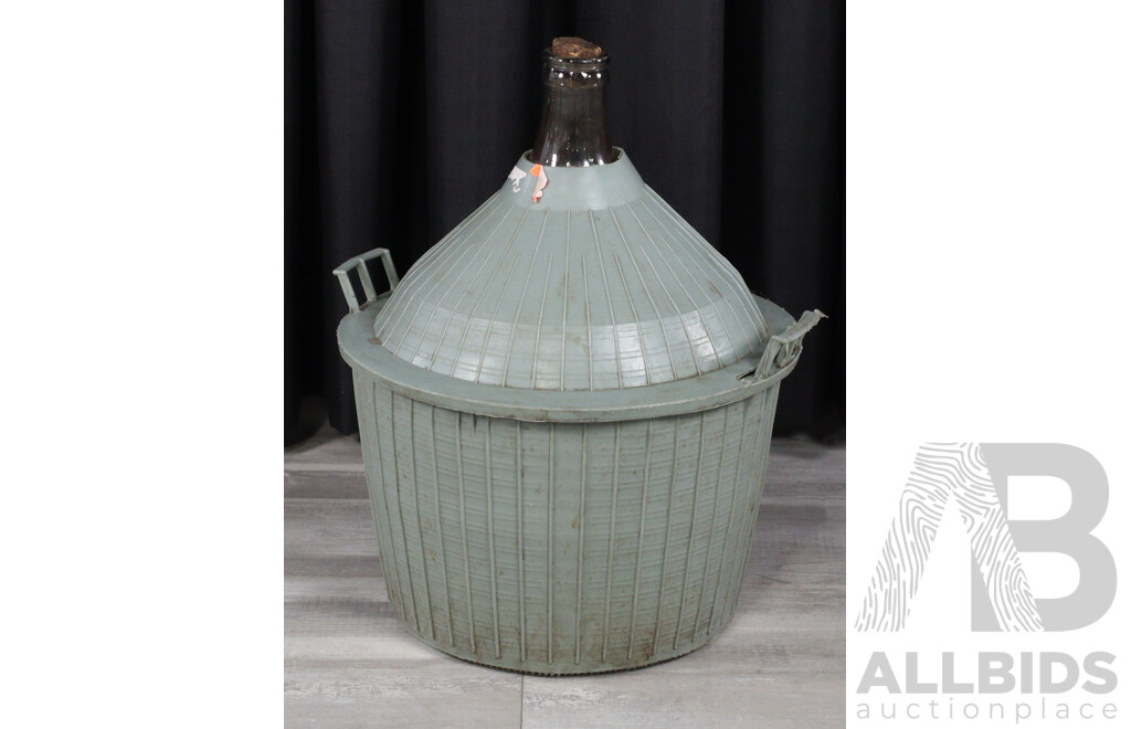 Demijohn with Plastic Basket