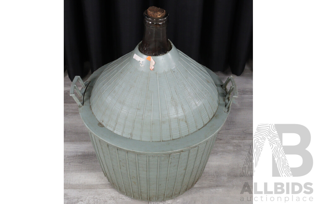 Demijohn with Plastic Basket