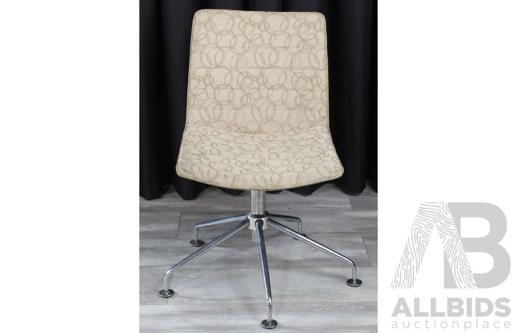 Pair of Reproduction Catifa Leather Swivel Chairs