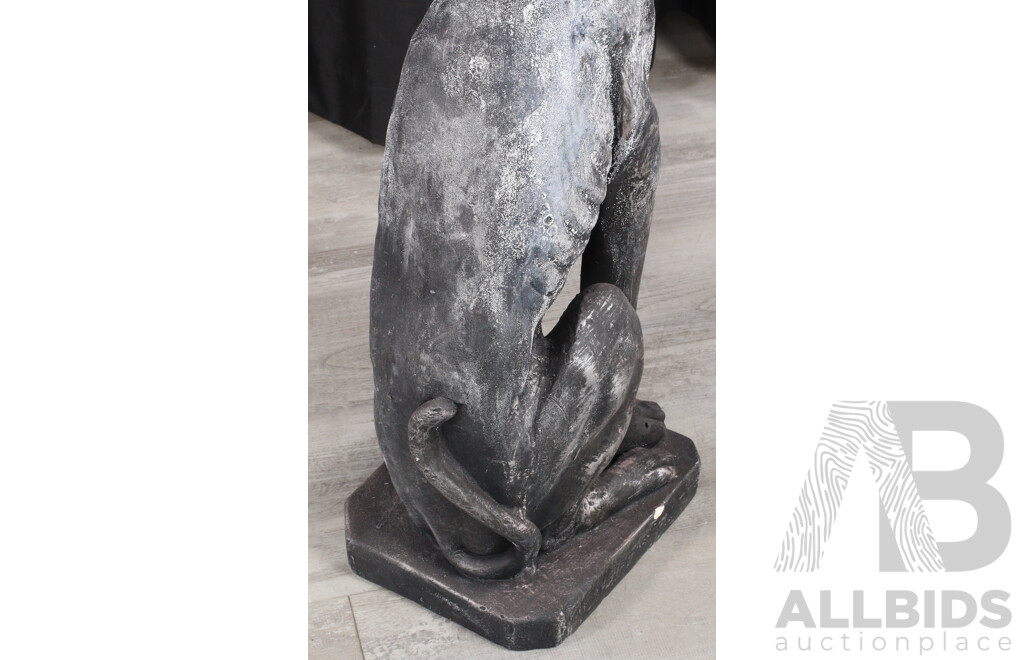 Composite Seated Greyhound Statue