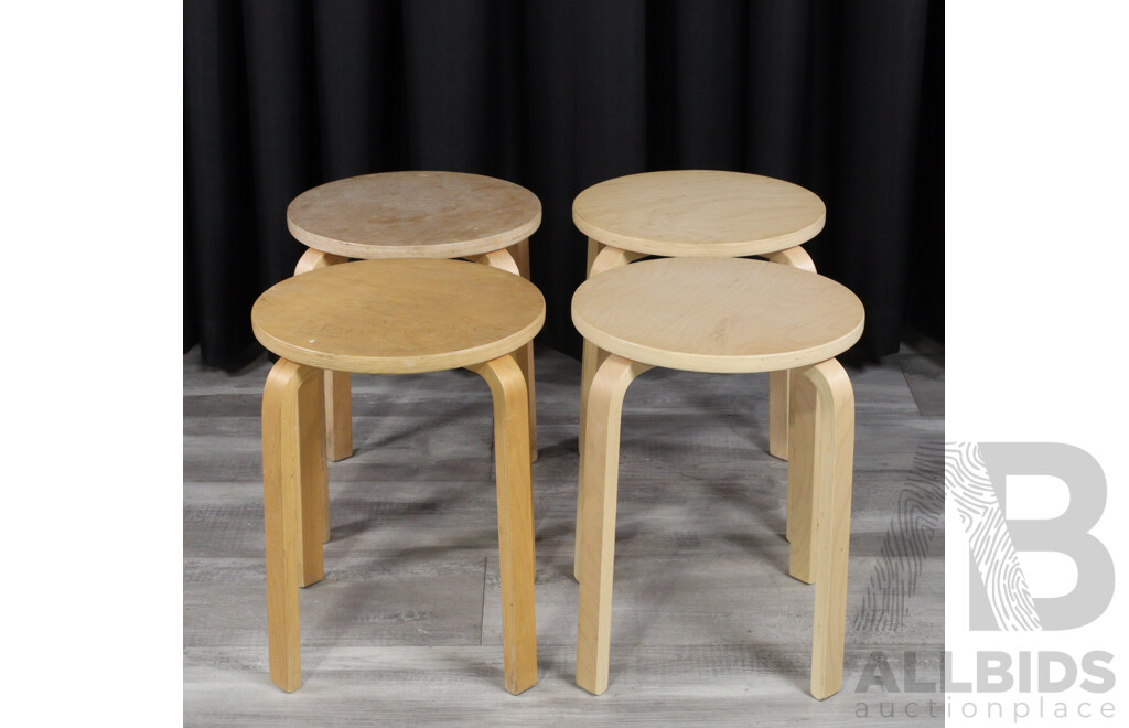 Set of Four Ikea Frosta Stools