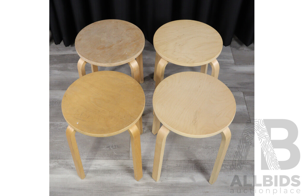Set of Four Ikea Frosta Stools