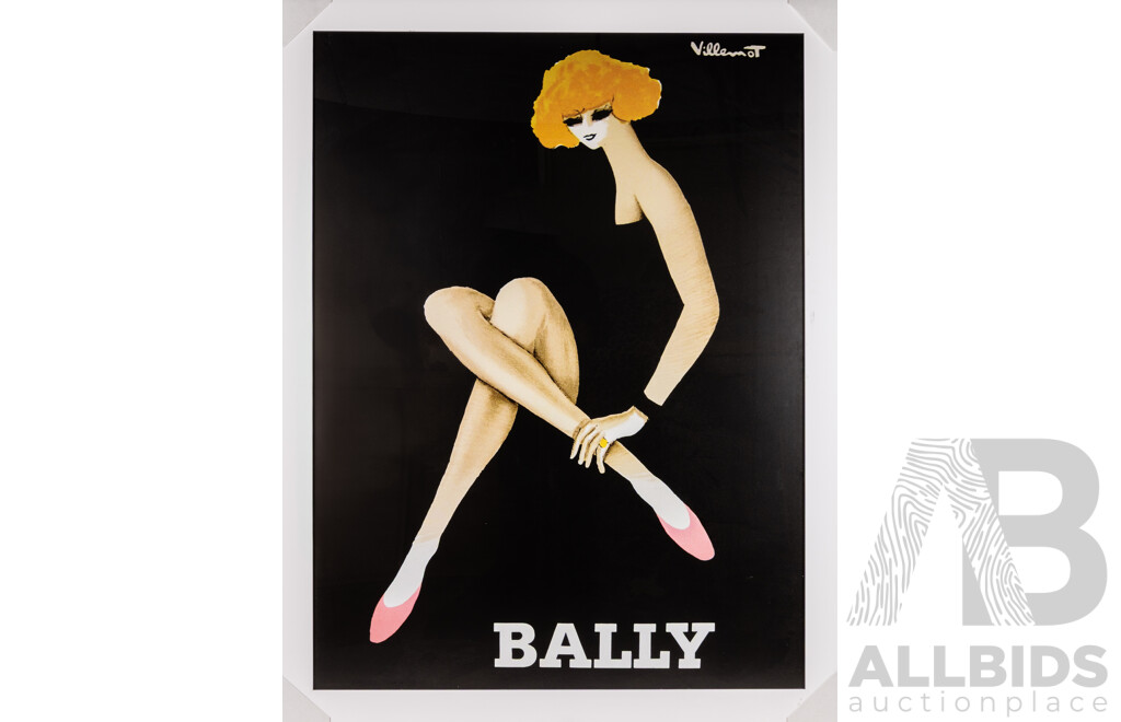 Bernard Villemot (20th Century, French, 1911-1990), BALLY, Blonde, La Femme en Noir (1982), Reproduction Lithographic Poster in Colour, 130 x 102 cm (frame)
