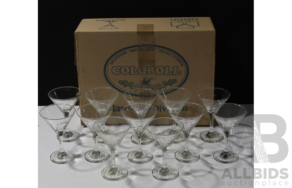 Collection of 24 Martini Glases by Coloroll