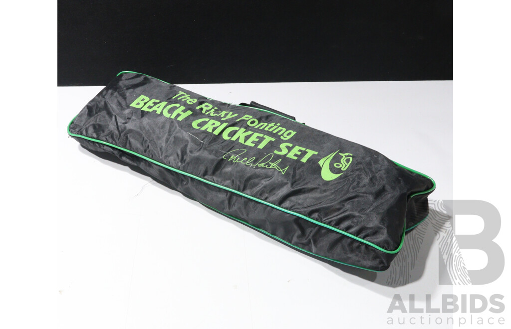 Ricky Ponting Plastic Beach Cricket Set in a Bag