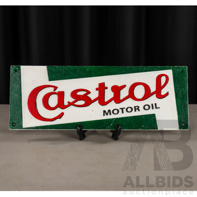 Reproduction Cast Iron Castrol Sign Reproduction Cast Iron Castrol Sign