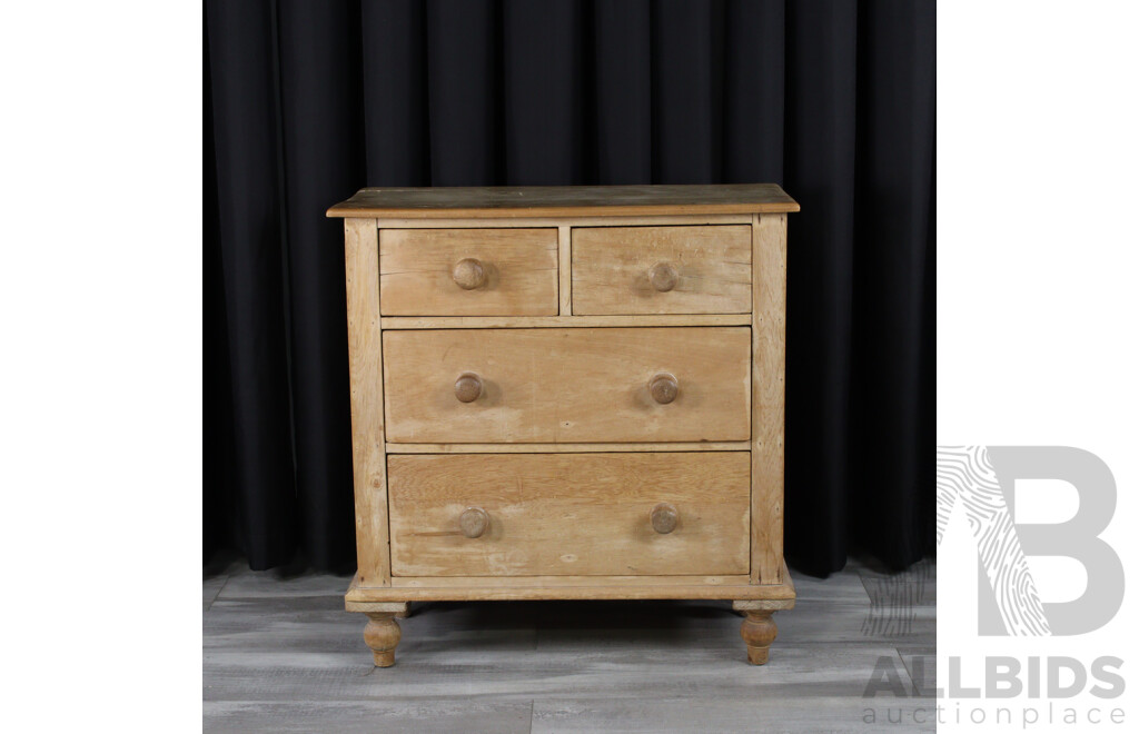 Small Baltic Pine Four Drawer Chest