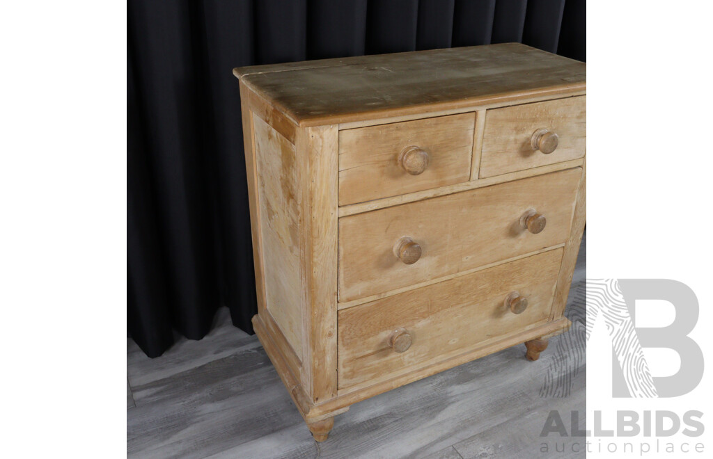 Small Baltic Pine Four Drawer Chest