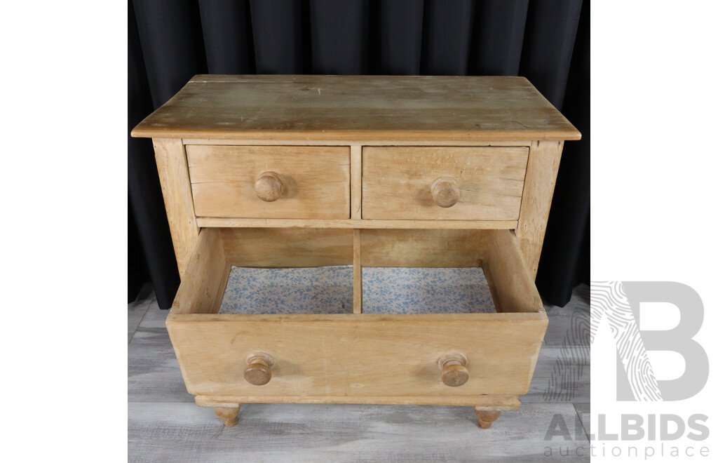 Small Baltic Pine Four Drawer Chest