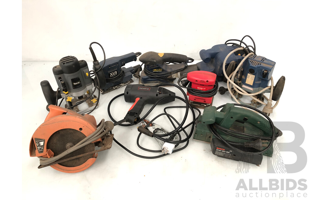 Selection of Various Power Tools, Hand Tools and Hardware