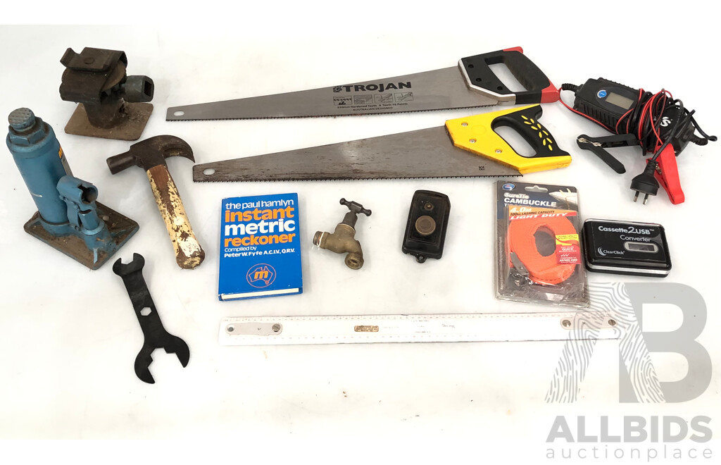 Selection of Various Power Tools, Hand Tools and Hardware