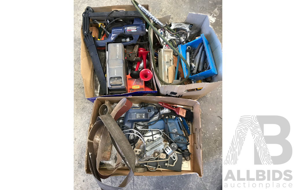 Bulk Lot of Assorted Tools and Equipment Including Power Tools
