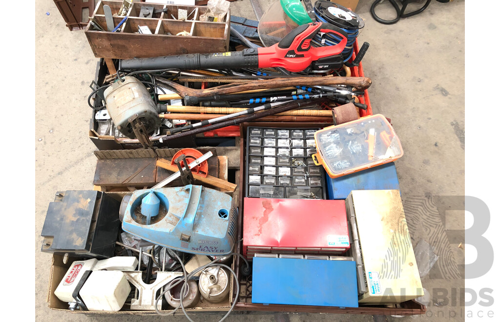 Selection of Various Power Tools, Hand Tools and Hardware