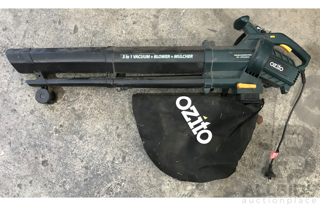 Ozito 2400W 3-in-1 Vacuum + Blower + Mulcher
