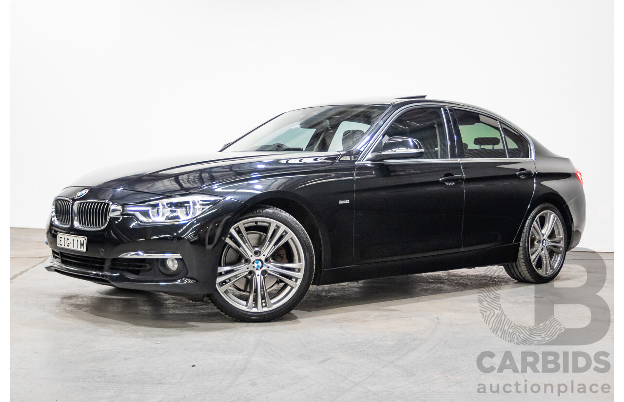 09/2017 BMW 330i Luxury Line F30 LCI 4d Sedan Black Sapphire Metallic Turbo 2.0L