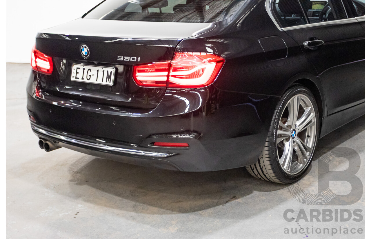 09/2017 BMW 330i Luxury Line F30 LCI 4d Sedan Black Sapphire Metallic Turbo 2.0L