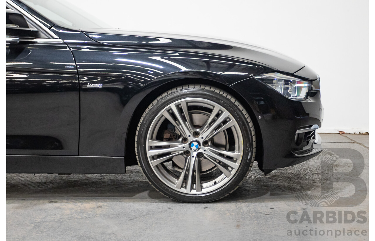 09/2017 BMW 330i Luxury Line F30 LCI 4d Sedan Black Sapphire Metallic Turbo 2.0L