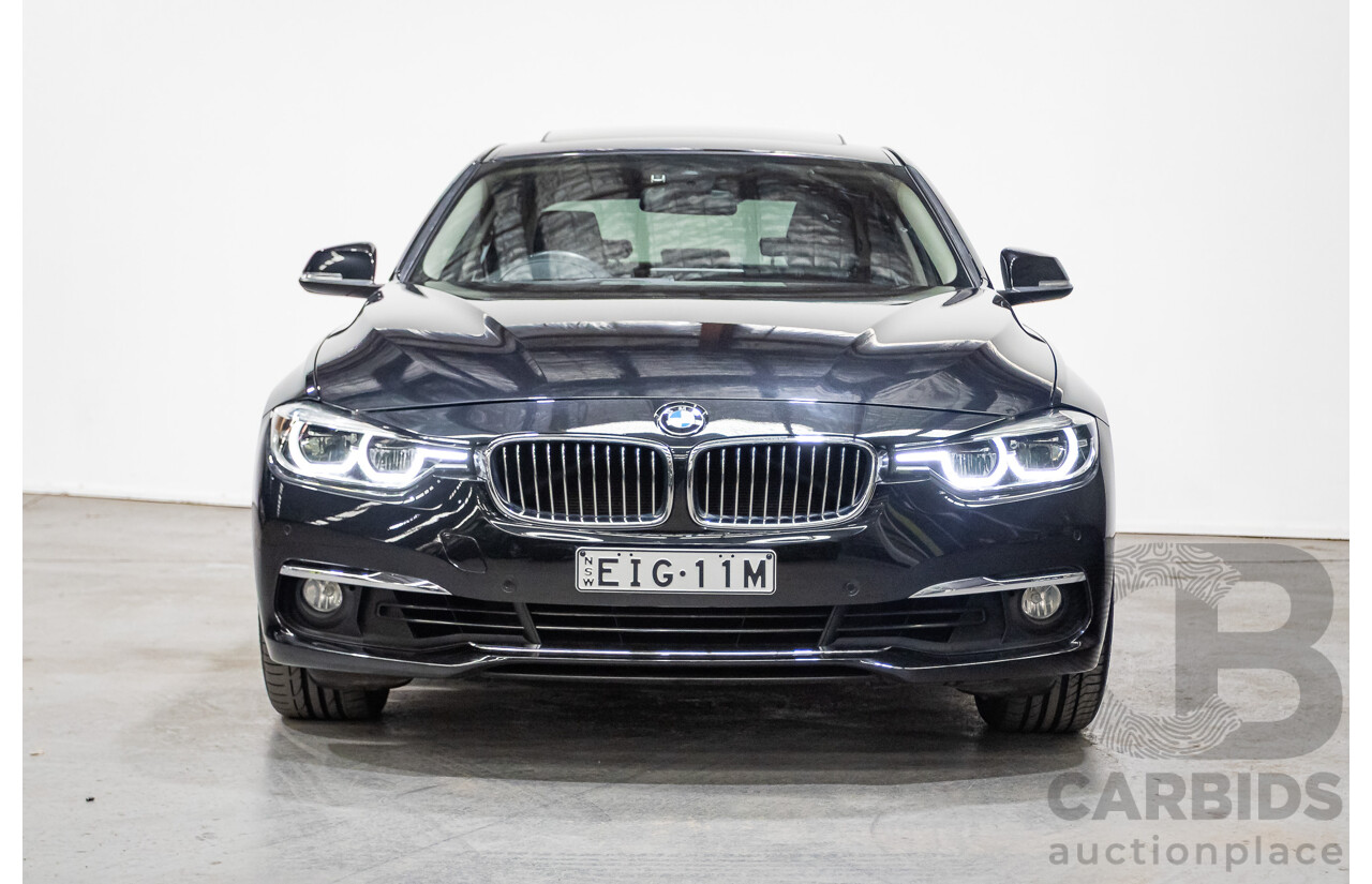 09/2017 BMW 330i Luxury Line F30 LCI 4d Sedan Black Sapphire Metallic Turbo 2.0L