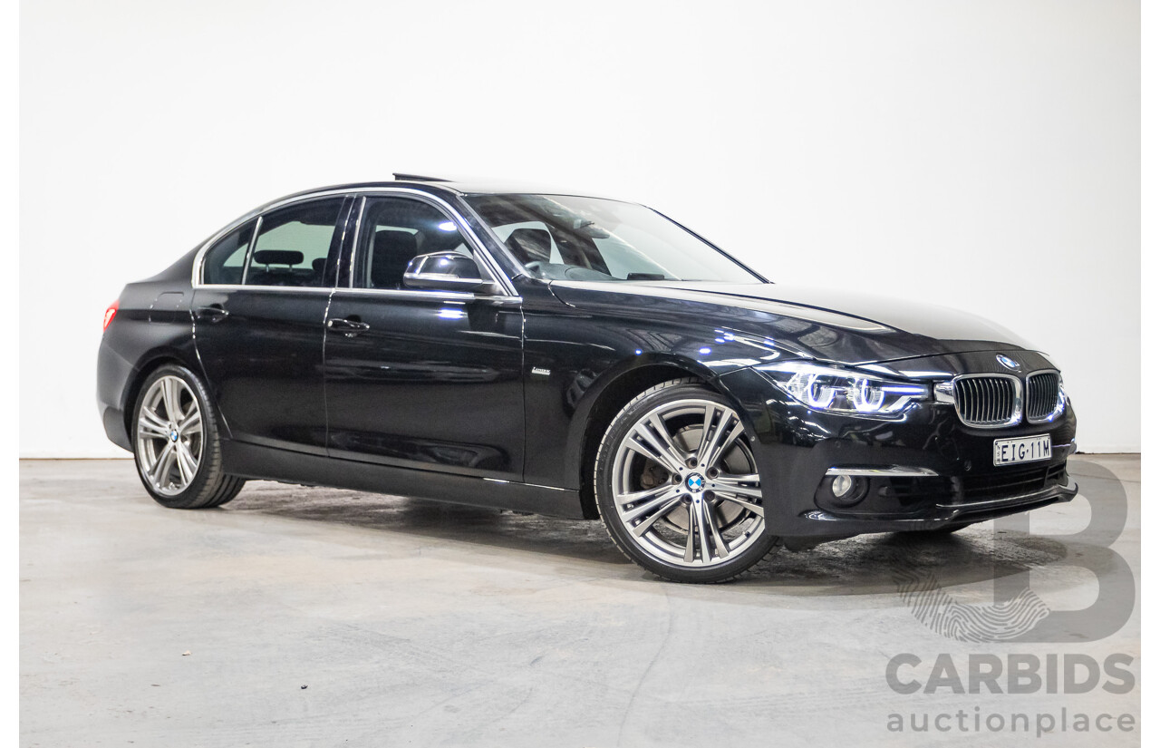 09/2017 BMW 330i Luxury Line F30 LCI 4d Sedan Black Sapphire Metallic Turbo 2.0L
