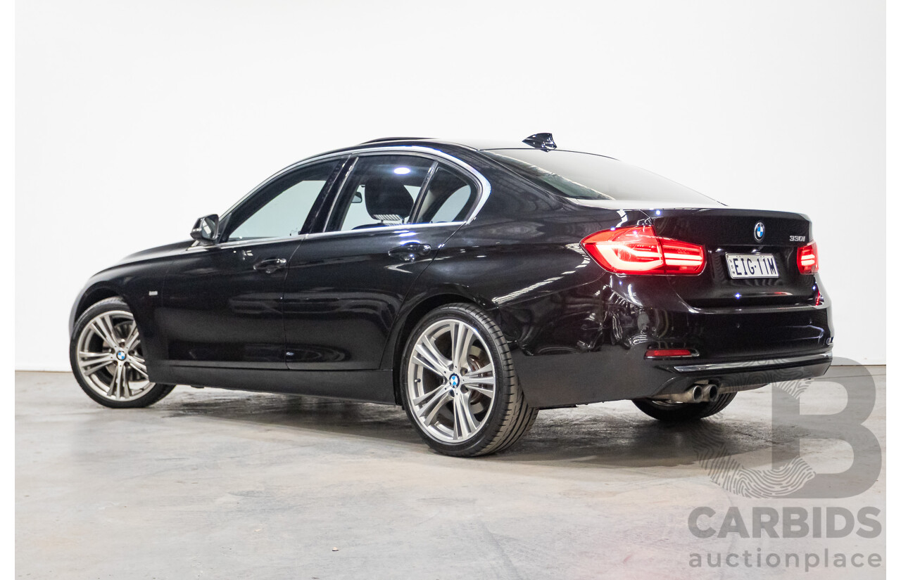 09/2017 BMW 330i Luxury Line F30 LCI 4d Sedan Black Sapphire Metallic Turbo 2.0L