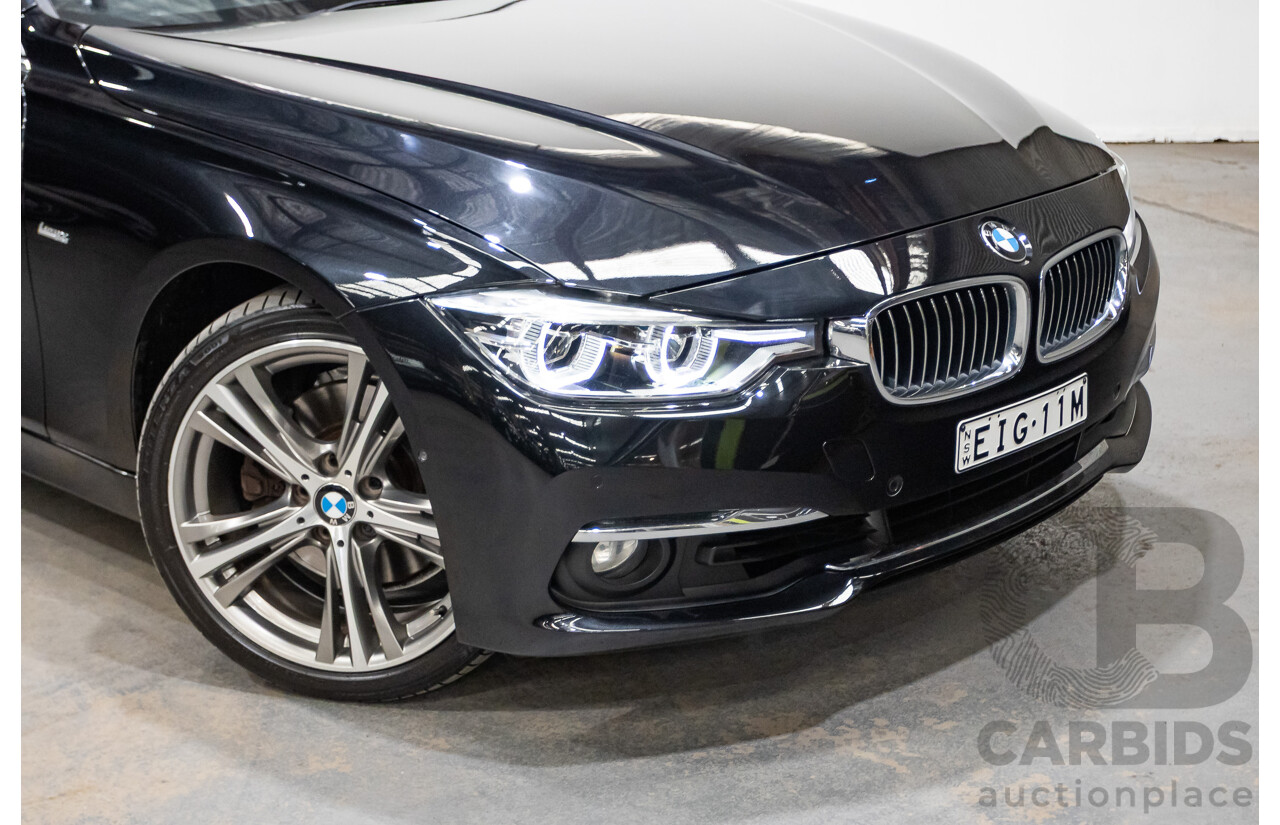 09/2017 BMW 330i Luxury Line F30 LCI 4d Sedan Black Sapphire Metallic Turbo 2.0L