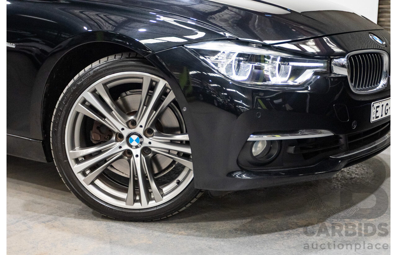 09/2017 BMW 330i Luxury Line F30 LCI 4d Sedan Black Sapphire Metallic Turbo 2.0L