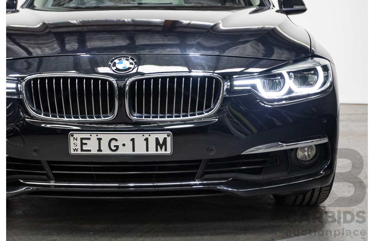 09/2017 BMW 330i Luxury Line F30 LCI 4d Sedan Black Sapphire Metallic Turbo 2.0L