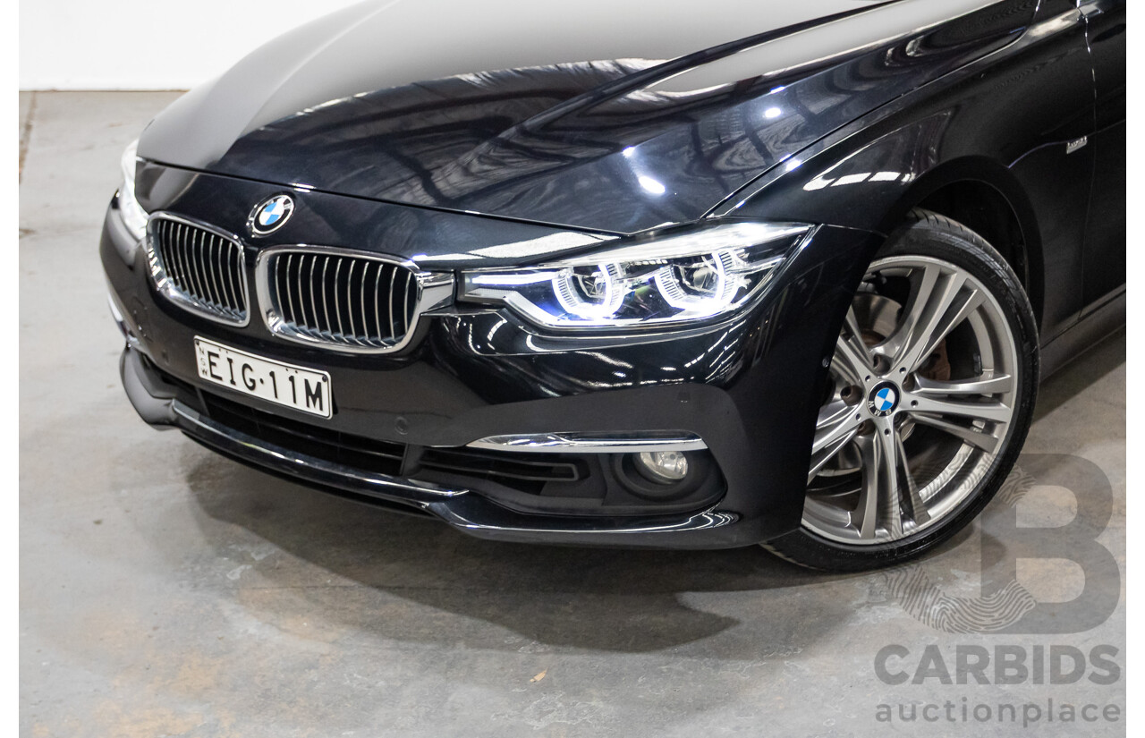 09/2017 BMW 330i Luxury Line F30 LCI 4d Sedan Black Sapphire Metallic Turbo 2.0L