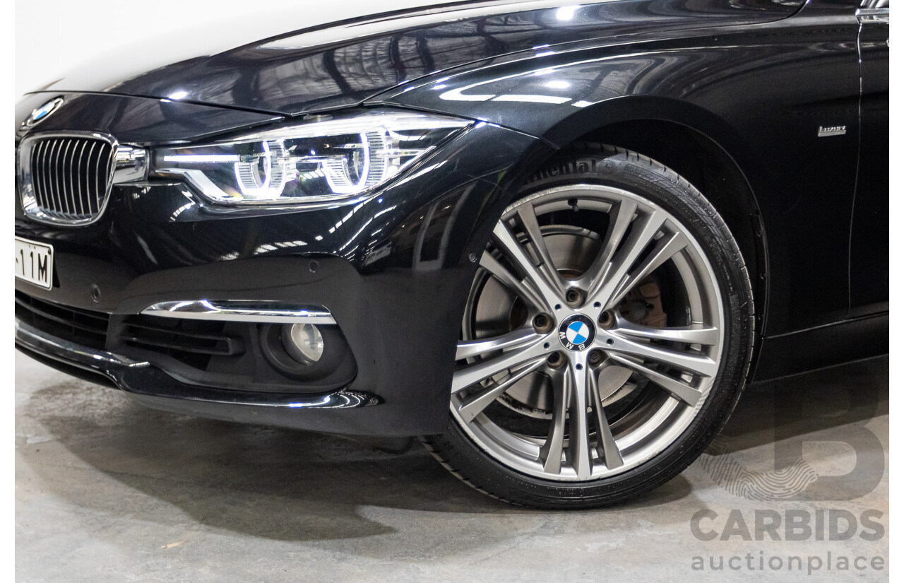 09/2017 BMW 330i Luxury Line F30 LCI 4d Sedan Black Sapphire Metallic Turbo 2.0L