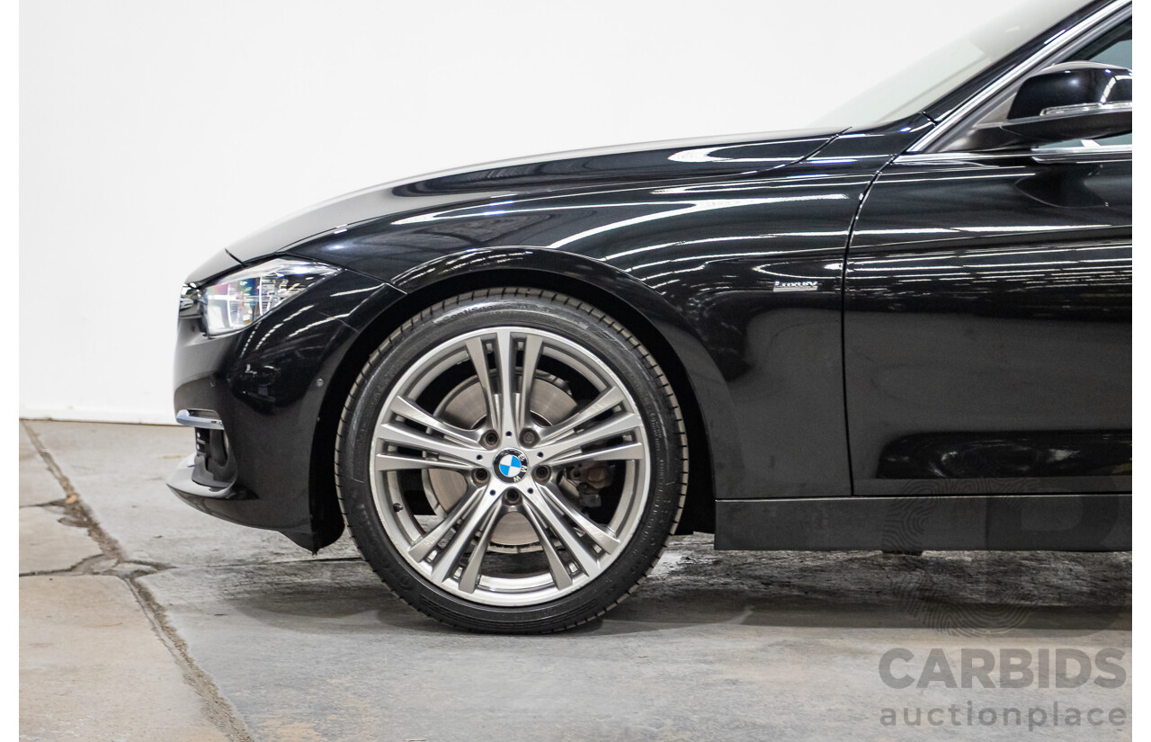 09/2017 BMW 330i Luxury Line F30 LCI 4d Sedan Black Sapphire Metallic Turbo 2.0L