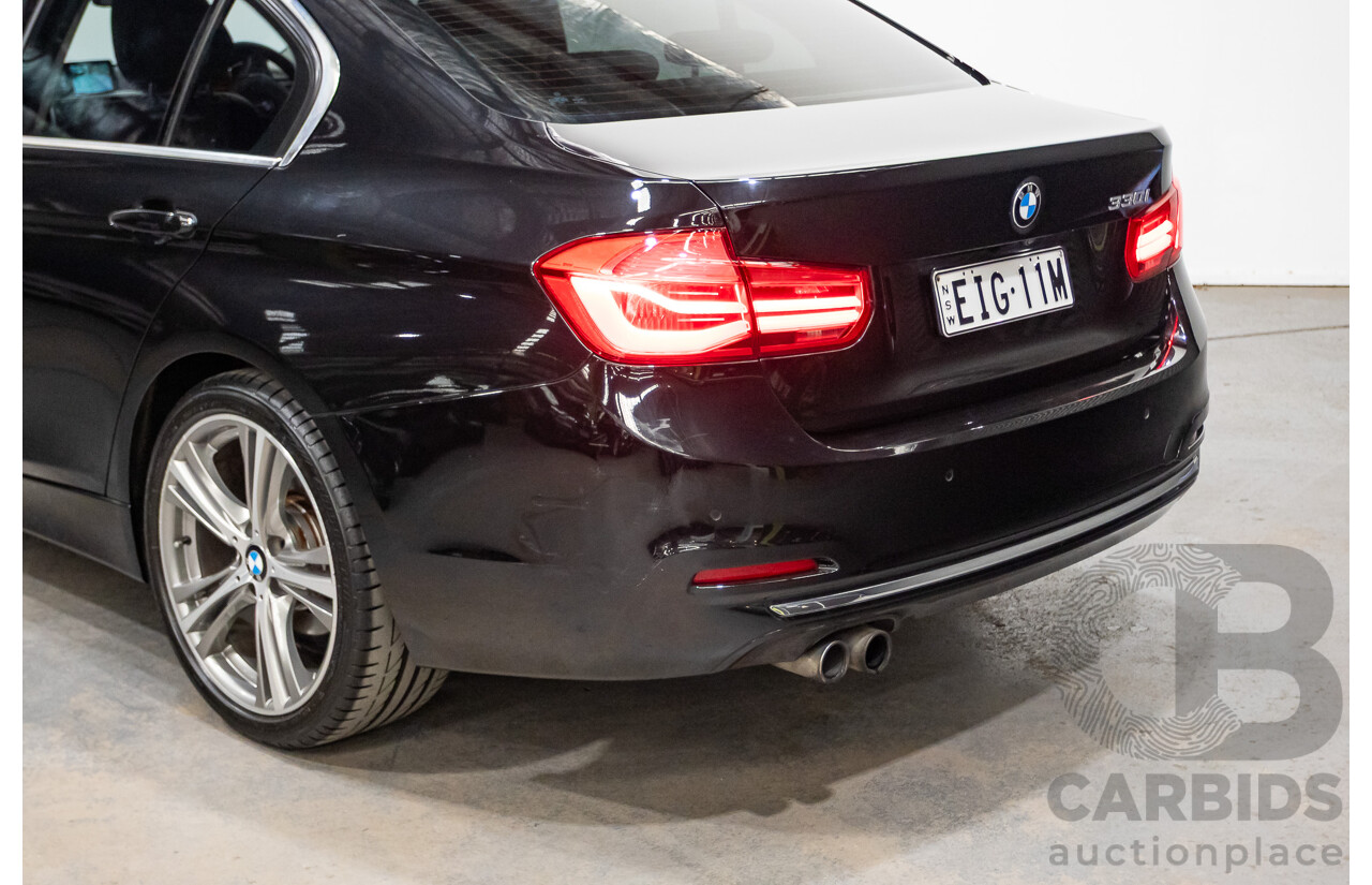 09/2017 BMW 330i Luxury Line F30 LCI 4d Sedan Black Sapphire Metallic Turbo 2.0L