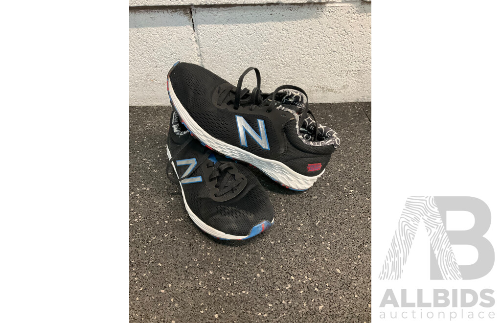 Assorted Sneakers Size US 8, 6.5, 5, 4, 2 Including NIKE, NB and Assorted Backpacks  - Lot of 8