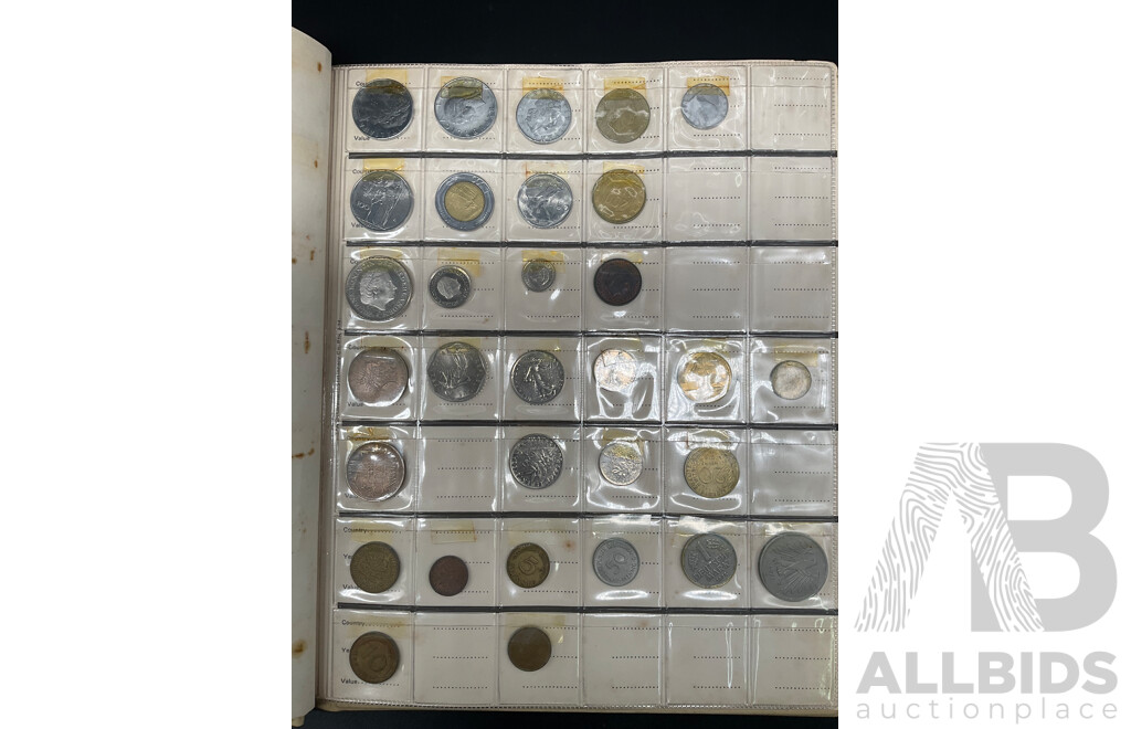 Coins Collection From Around the World, Including Coins From Fiji, Tonga, NZ, France, South Africa, Signapore, Solomon Island, Hong Kong and More