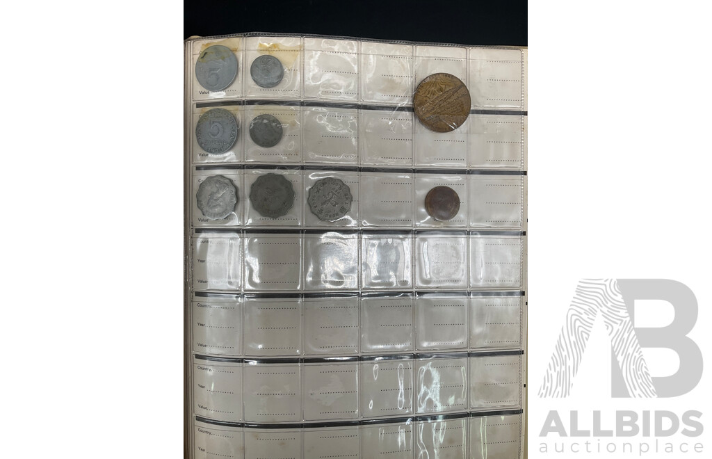 Coins Collection From Around the World, Including Coins From Fiji, Tonga, NZ, France, South Africa, Signapore, Solomon Island, Hong Kong and More