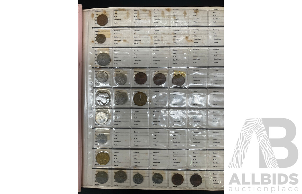 Coins Collection From Around the World, Including Coins From Fiji, Tonga, NZ, France, South Africa, Signapore, Solomon Island, Hong Kong and More
