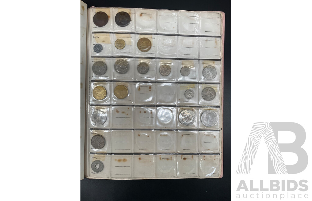 Coins Collection From Around the World, Including Coins From Fiji, Tonga, NZ, France, South Africa, Signapore, Solomon Island, Hong Kong and More