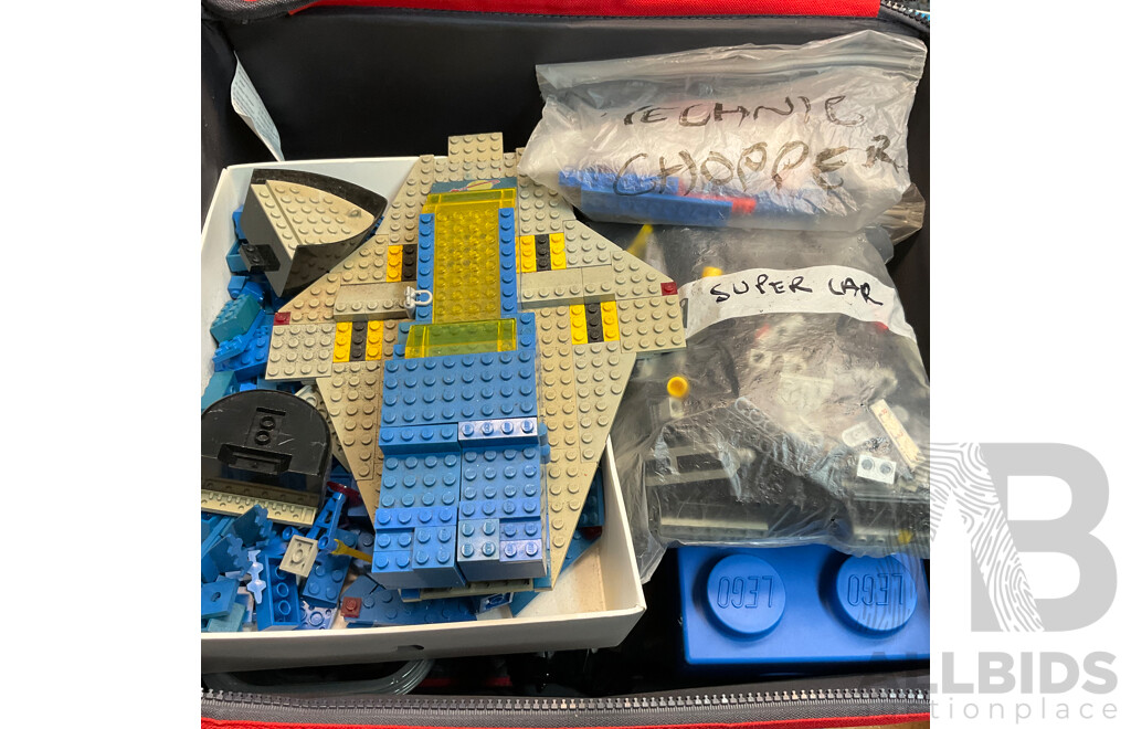 Box of LEGO Pieces Includes Vintage Bits, Jango Fett (8011)