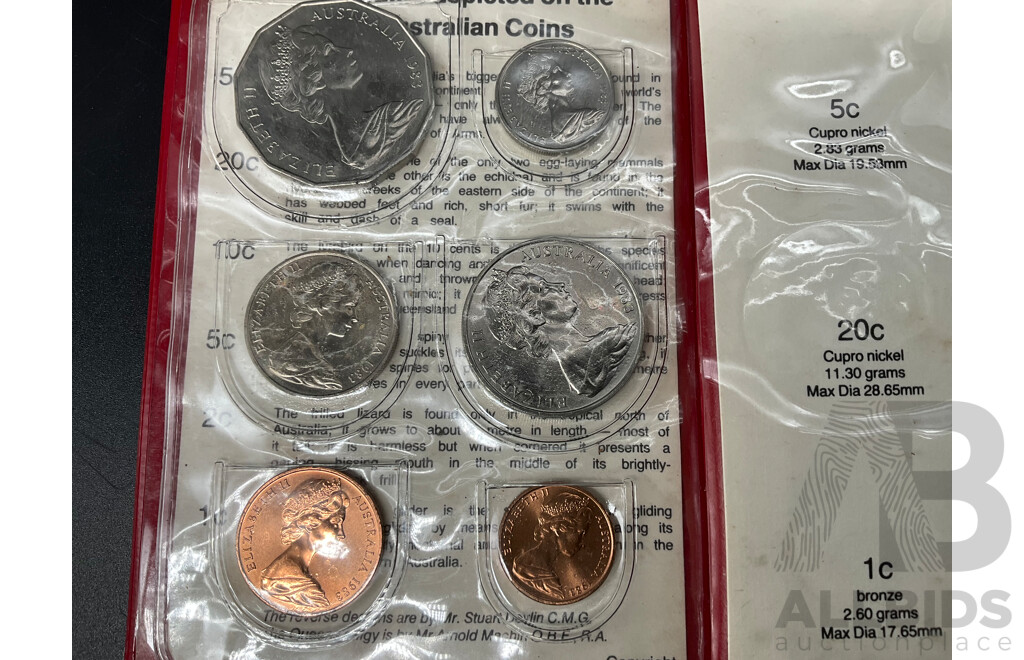 Royal Australian Mint 1983 Coin Set, London 2012 Sports Collection Taekwondo 50p Coin, AUSTRALIA: 1981 50 Cents Commemorative Coins (x4) and Others
