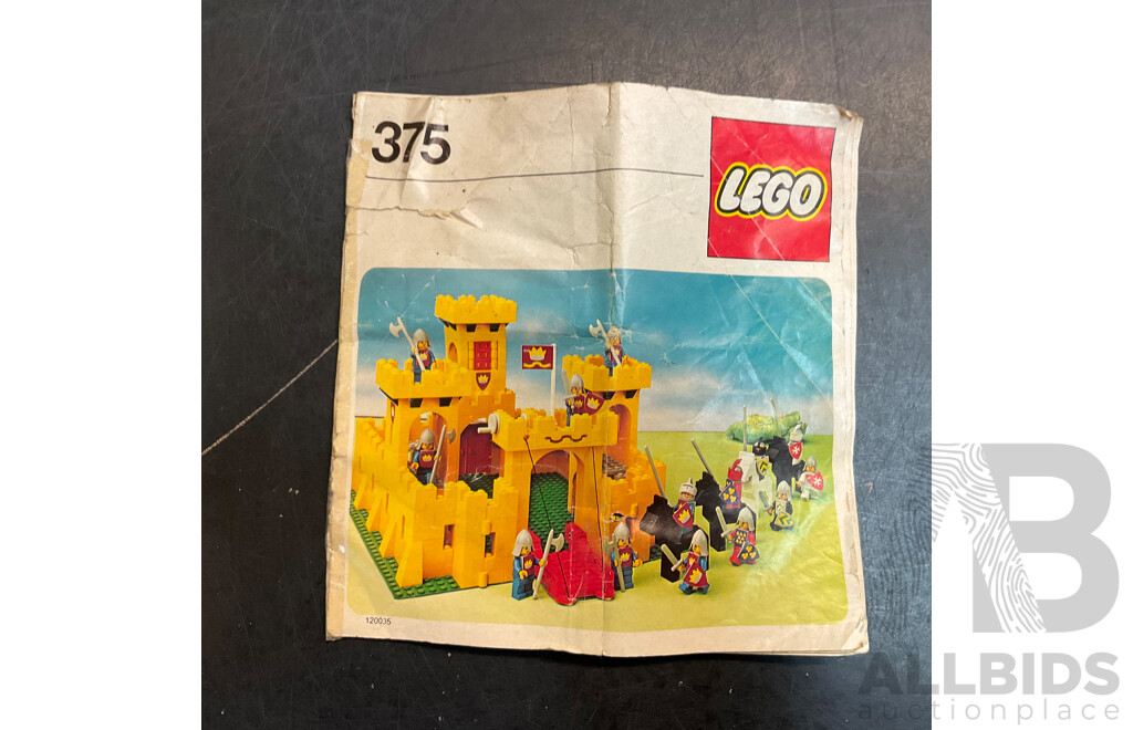 Vintage Lego 375 Yellow Castle
