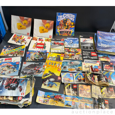 Assorted Vintage Lego Instruction, Category, and Flyer