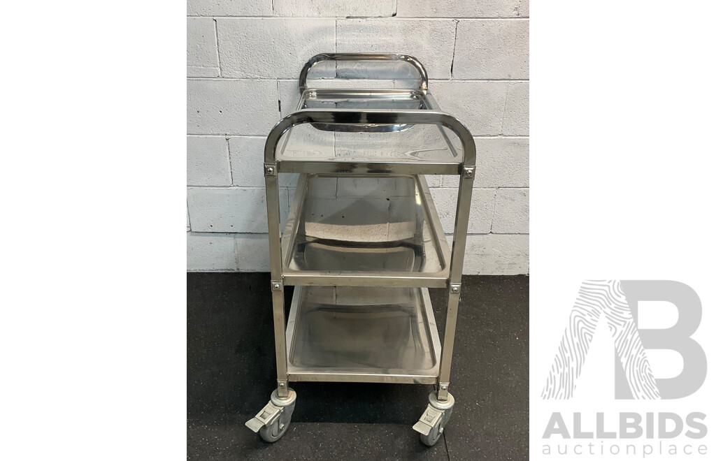 Stainless Steel Food Serving Trolley