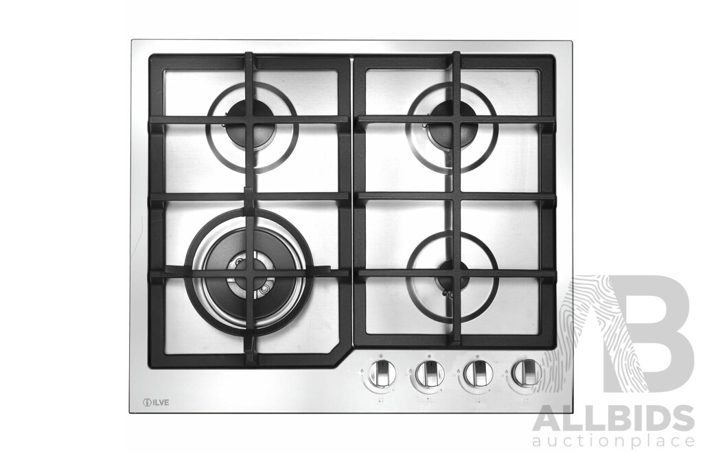 ILVE 60cm Stainless Steel Gas Cooktop HCL60CKSS - ORP $999 - Brand New