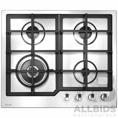 ILVE 60cm Stainless Steel Gas Cooktop HCL60CKSS - ORP $999 - Brand New