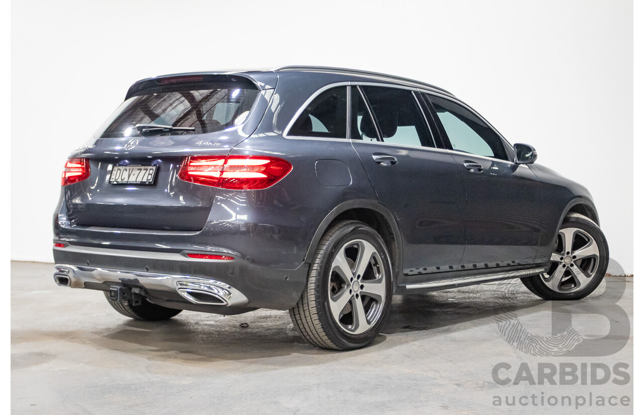 12/2015 Mercedes Benz GLC220d 253 4d Wagon Tenorite Grey Metallic Turbo Diesel 2.1L