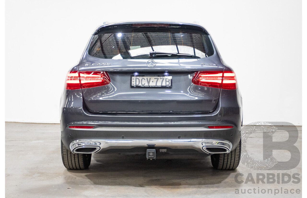 12/2015 Mercedes Benz GLC220d 253 4d Wagon Tenorite Grey Metallic Turbo Diesel 2.1L