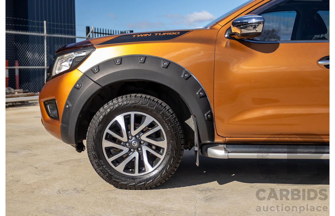 1/2015 Nissan Navara ST-X NP300 D23 4d Dual Cab Utility Hornet Gold Metallic Twin Turbo Diesel 2.3L