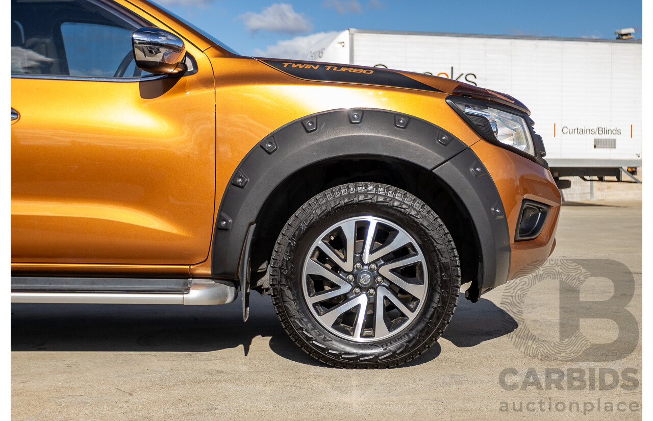 1/2015 Nissan Navara ST-X NP300 D23 4d Dual Cab Utility Hornet Gold Metallic Twin Turbo Diesel 2.3L