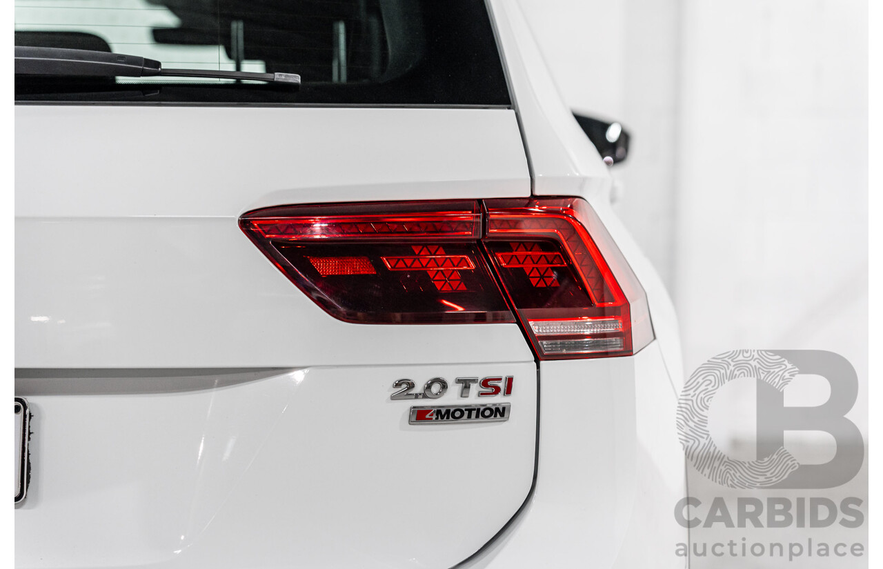 12/2017 Volkswagen Tiguan 162 TSI Sportline (AWD) 5NA MY18 4d Wagon Pure White Turbo 2.0L