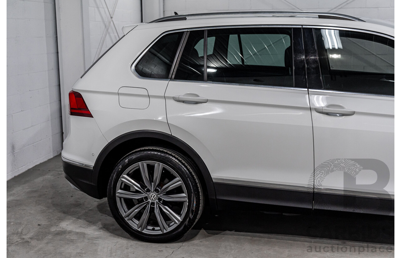 12/2017 Volkswagen Tiguan 162 TSI Sportline (AWD) 5NA MY18 4d Wagon Pure White Turbo 2.0L