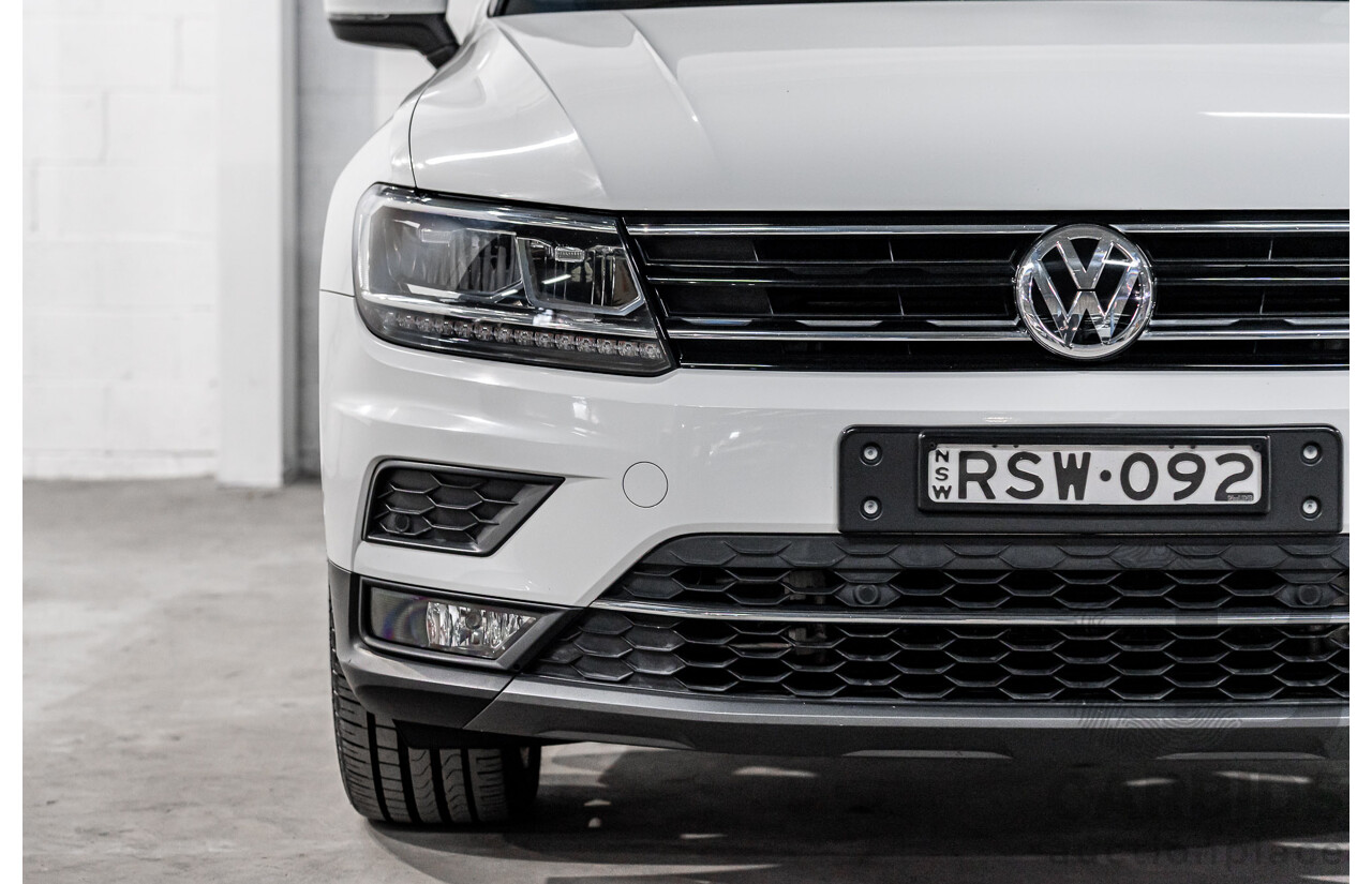 12/2017 Volkswagen Tiguan 162 TSI Sportline (AWD) 5NA MY18 4d Wagon Pure White Turbo 2.0L